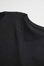 Camiseta interior de algodón para hombre de manga larga y cuello de pico